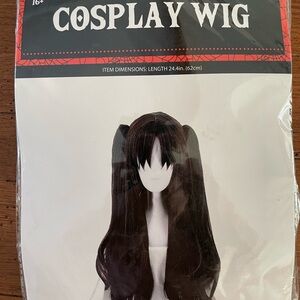 COS Long Black Cosplay Wig / Length 24.4"